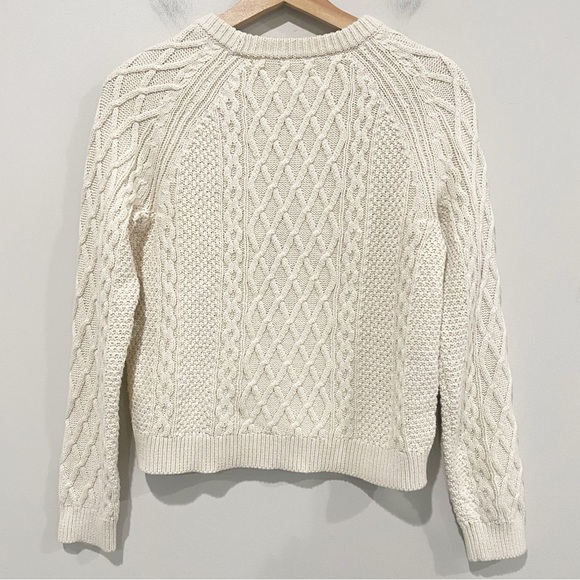 J CREW Cable Crewneck Sweater Coastal Classic Fisherman Size XXS - Picture 4 of 10
